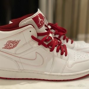 Size 12 - Jordan 1 Retro Mid White Gym Red